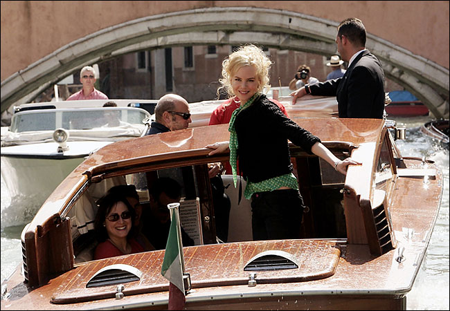 Nicole Kidman, starring in Jonathan Glazer's film Birth, arriving at the 61st Venice International Film Festival, Venice, northern Italy, September 7, 2004.